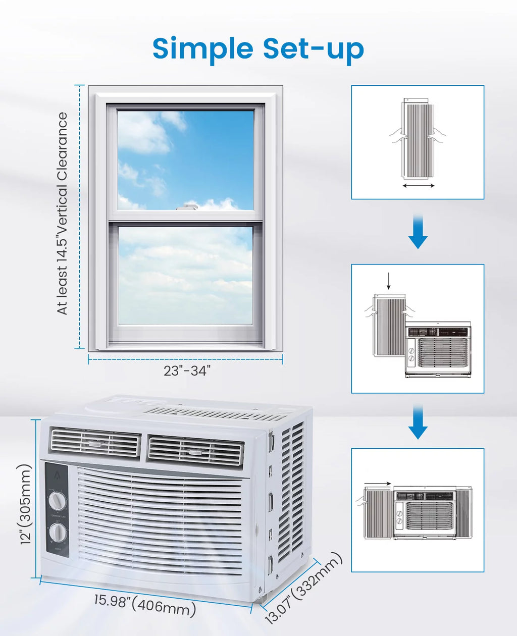 6,000 BTU Window-Mounted Air Conditioner with Remote/APP Control D412403