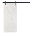 White Knotty Pine Wood Sliding Barn Door with Hardware Kit I990