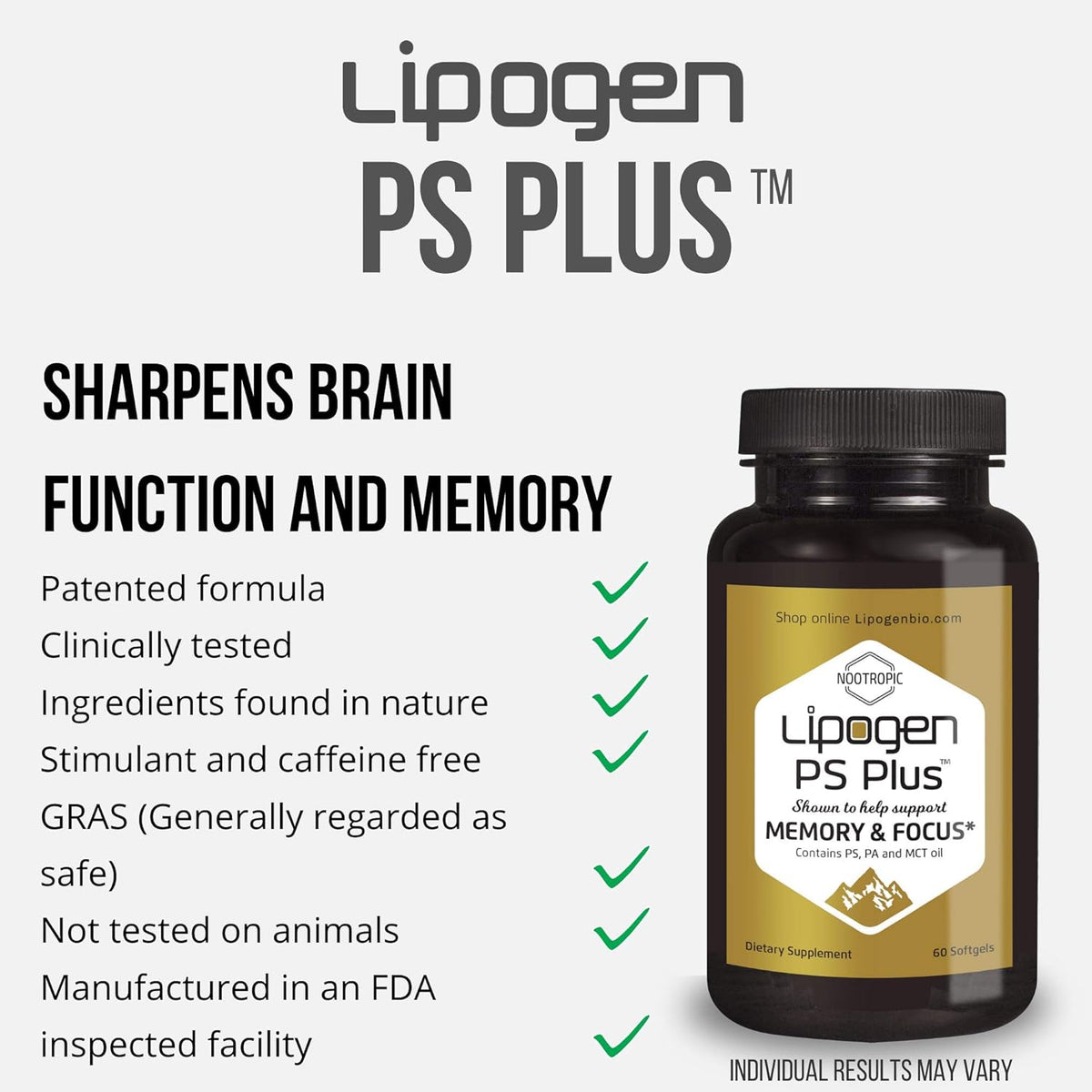 60 Softgels Memory Supplement Pack of 2 X226178
