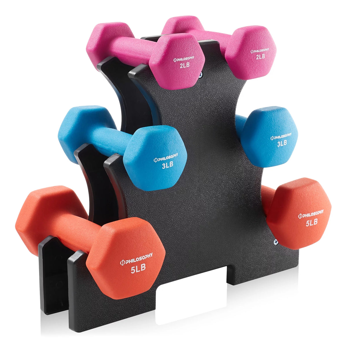 Neoprene Dumbbell Hand Weight with Stand, 20 Lbs. R498811