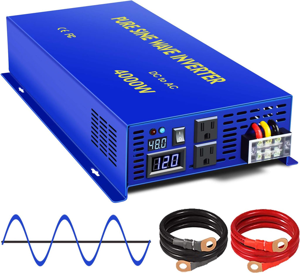 Pure Sine Wave 4000 watt Power Inverter 48V to 110v 120V A9433