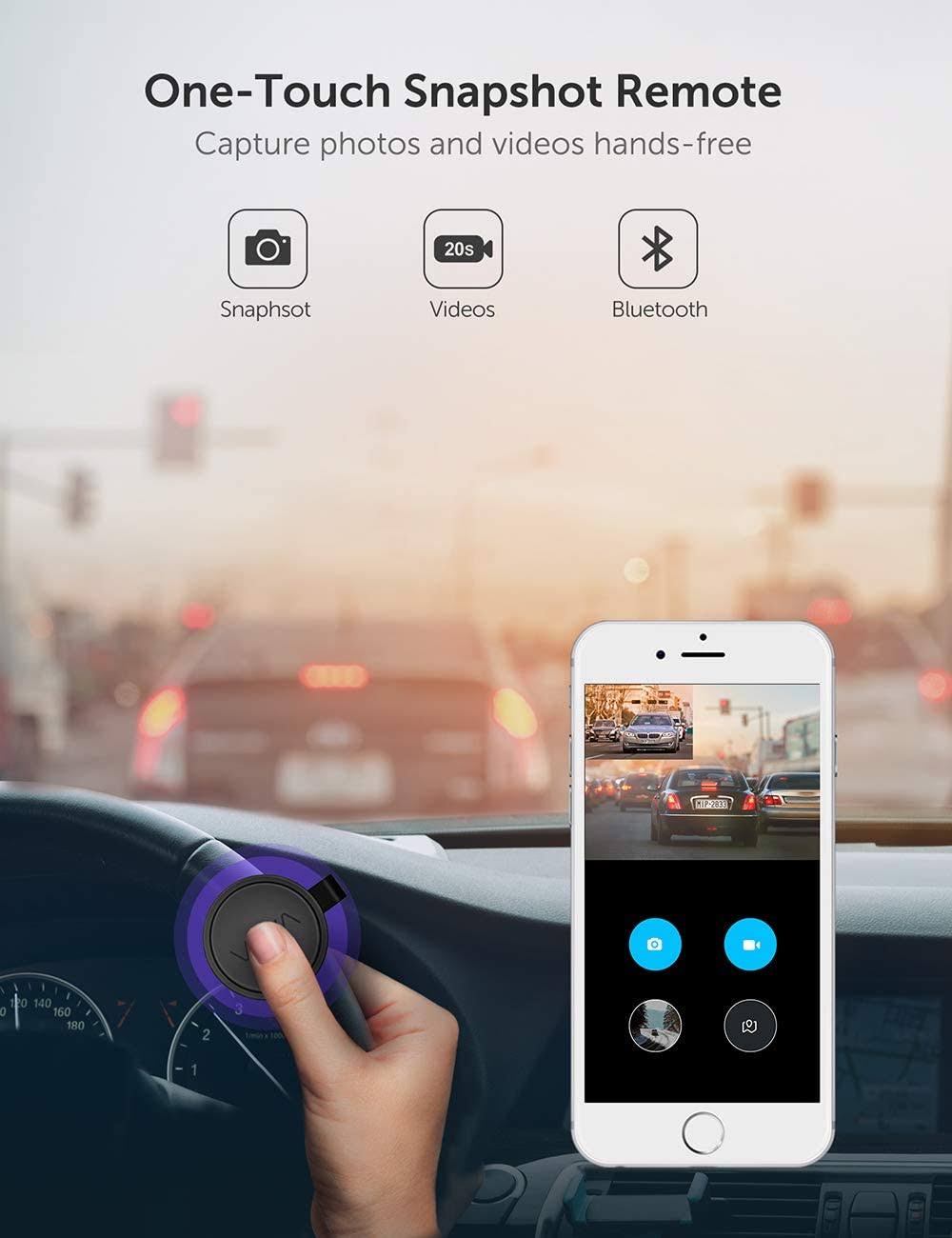 Dual 1920x1080p FHD Front and Rear Dash Cam D126490