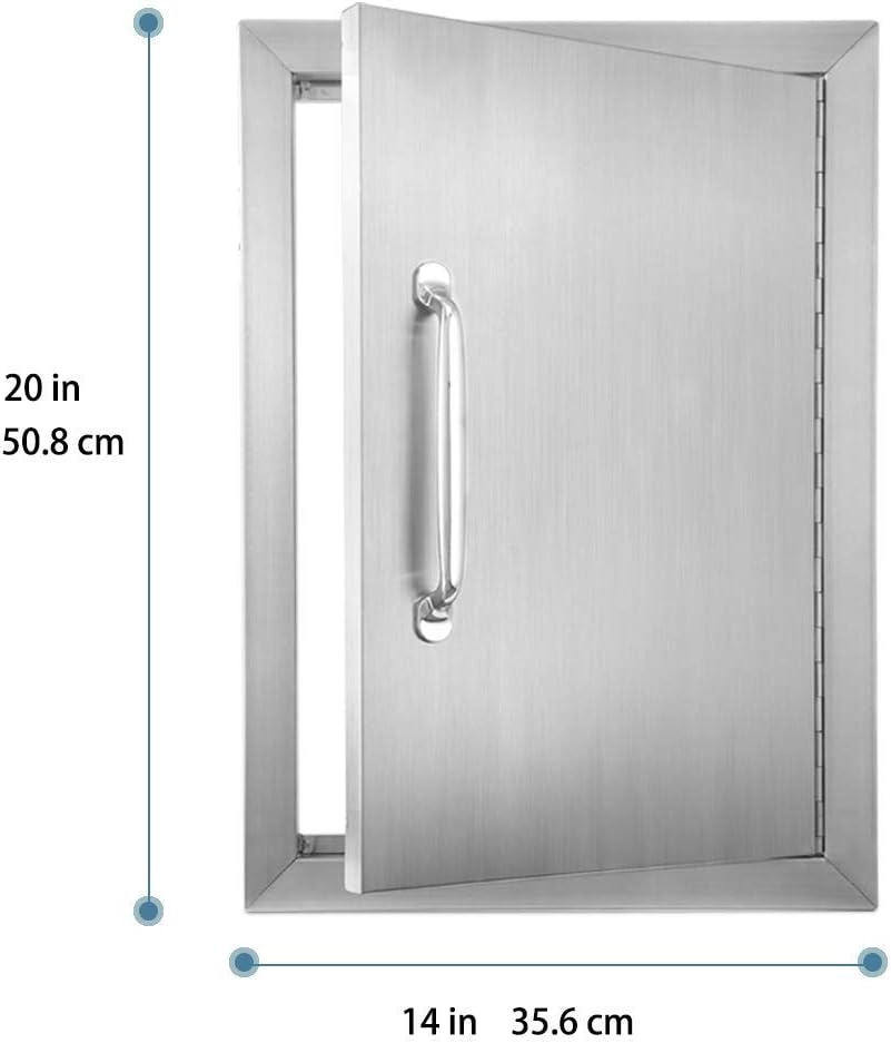 Stainless Steel Single Outdoor Kitchen Door G9747