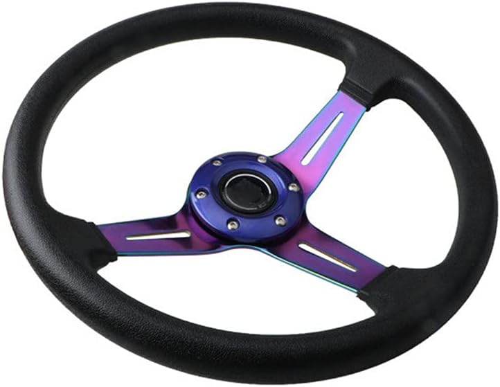 14 Inch Deep Dish Racing Steering Wheel Aluminum Alloy 6 Bolts B3533