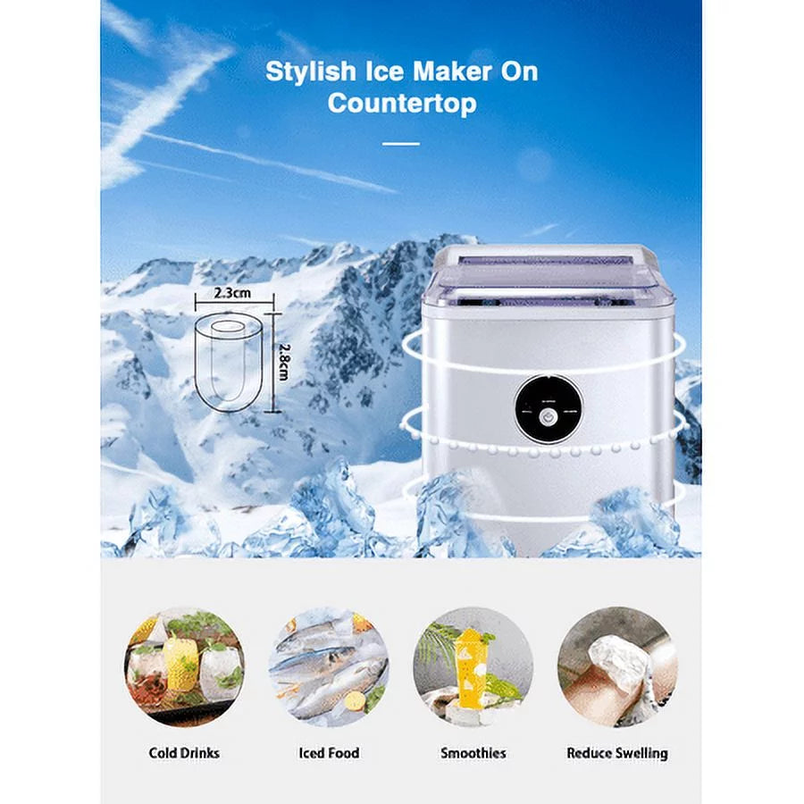 Countertop Ice Maker 28 lbs 2L with Scoop and Basket D79041