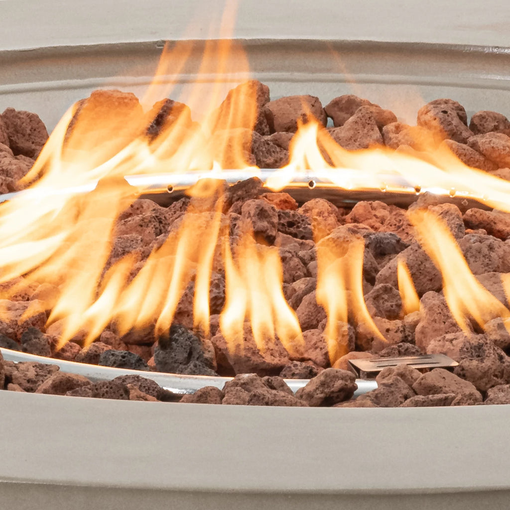 40.5 inch Round Grey Propane Fire Pit Table S47942