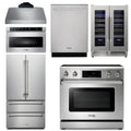 36 Electric Range, Range Hood, Microwave, Refrigerator, Dishwasher, Wine Cooler E502177