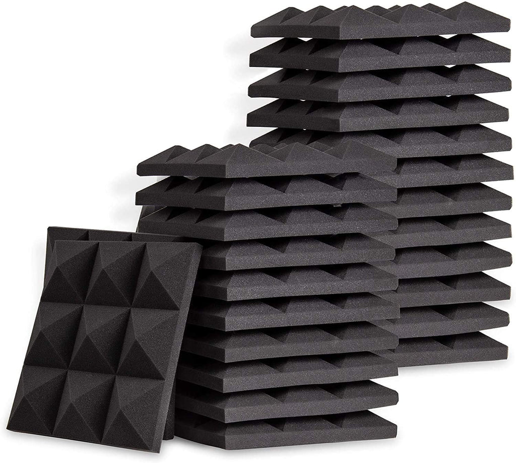 Black 12 Pack Acoustic Foam Panels Q313
