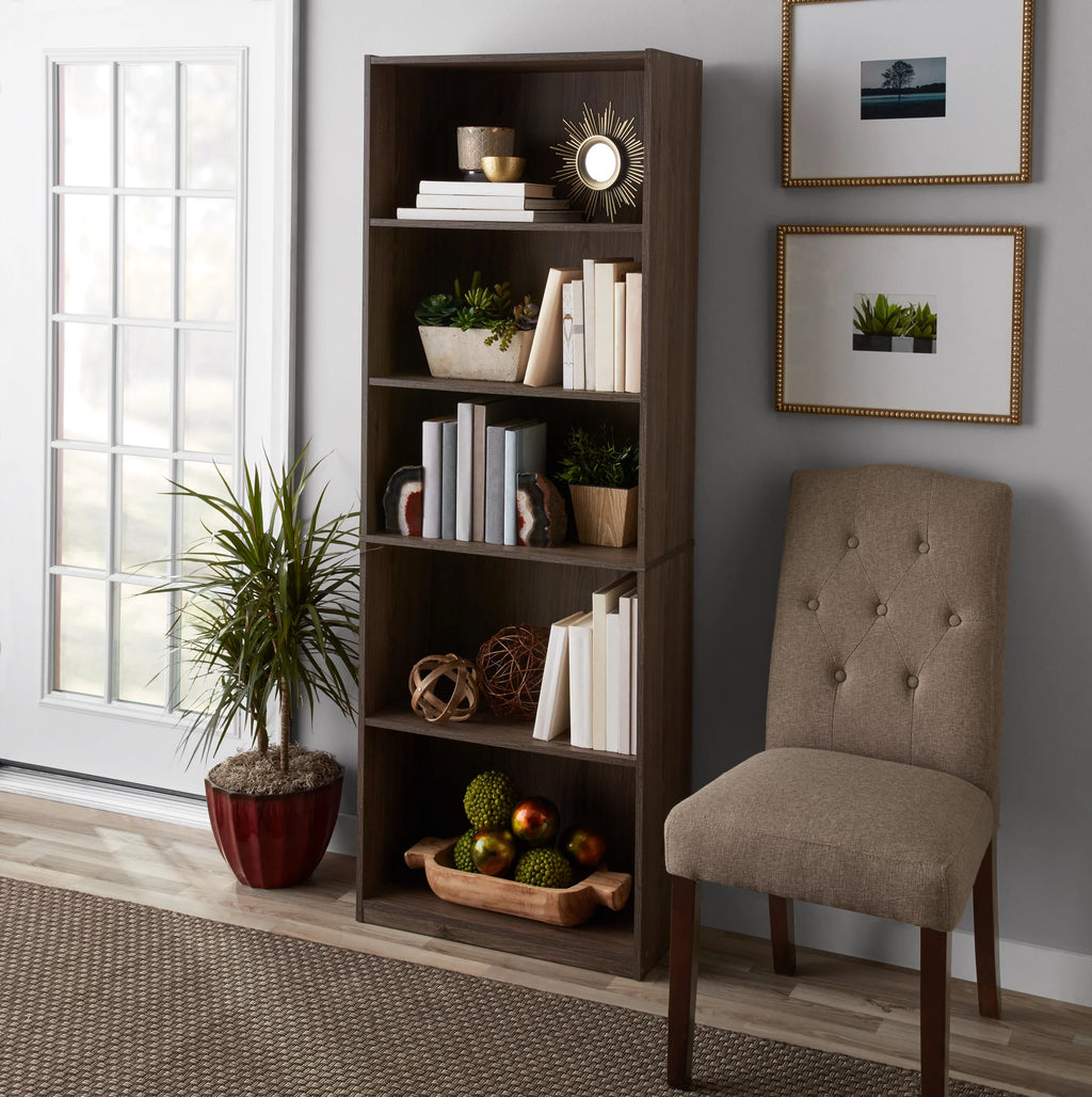 5-Shelf Bookcase with Adjustable Shelves D5019