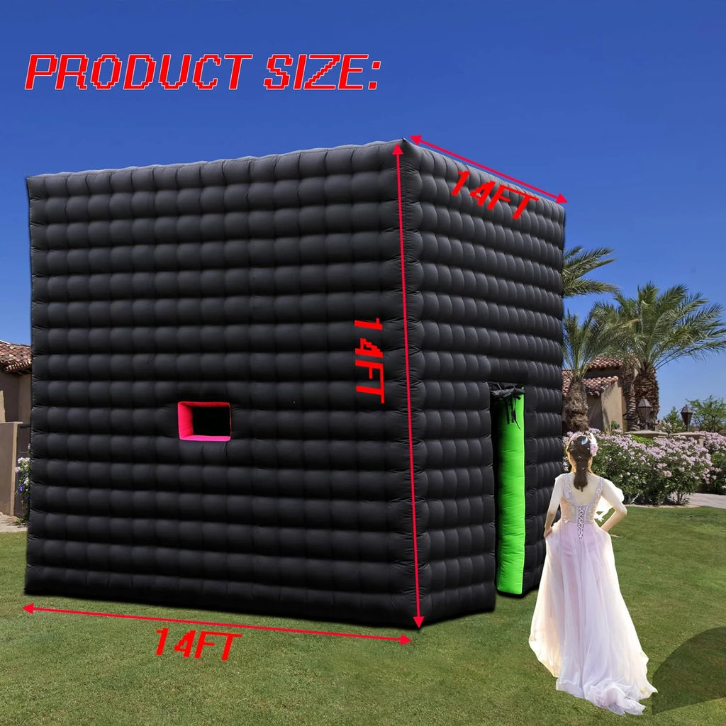 Large Black Inflatable Cube Tent 14x14x14Ft O302164