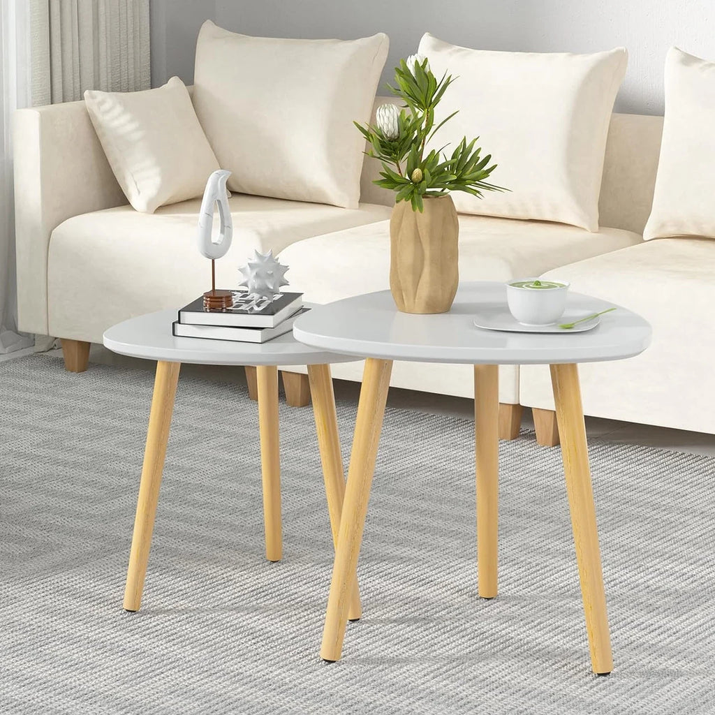 White Set of 2 Side Table G99540
