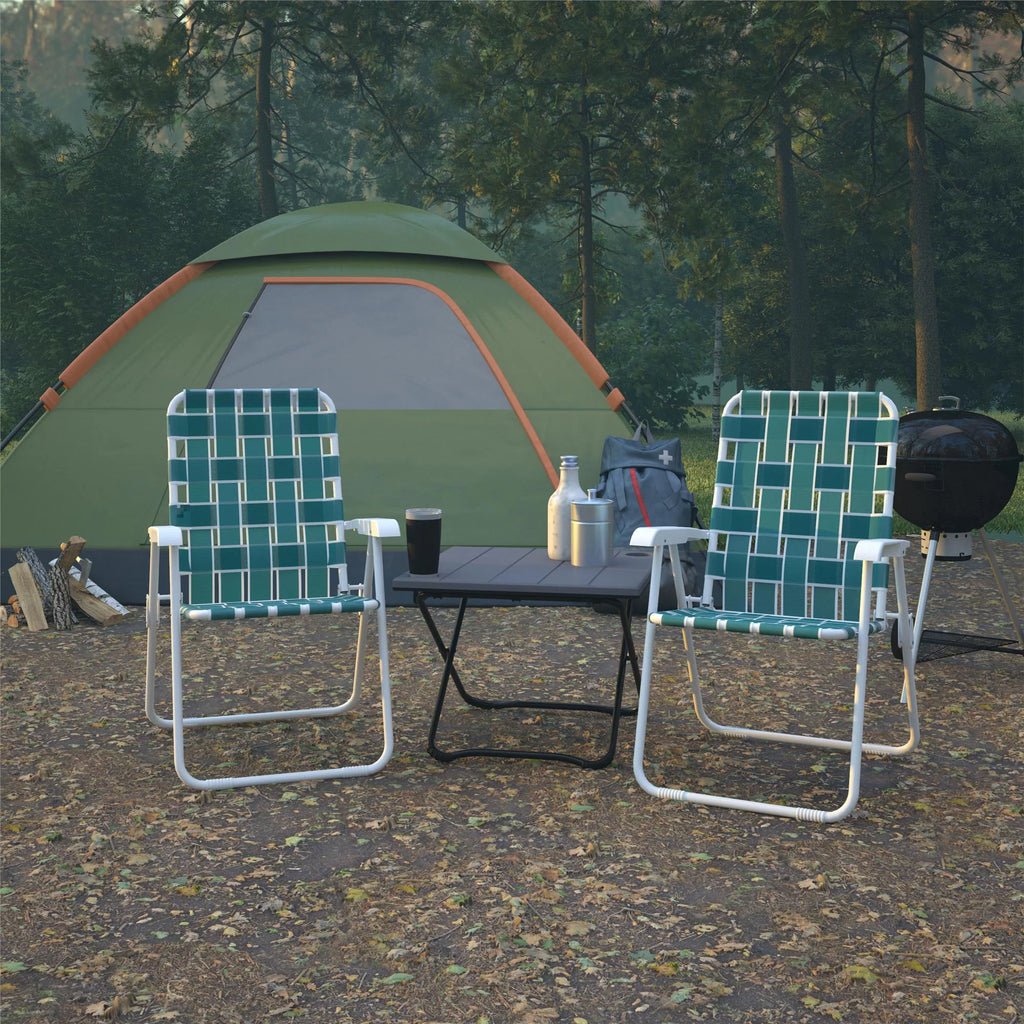Folding Lawn Chairs 2-Pack Teal X765