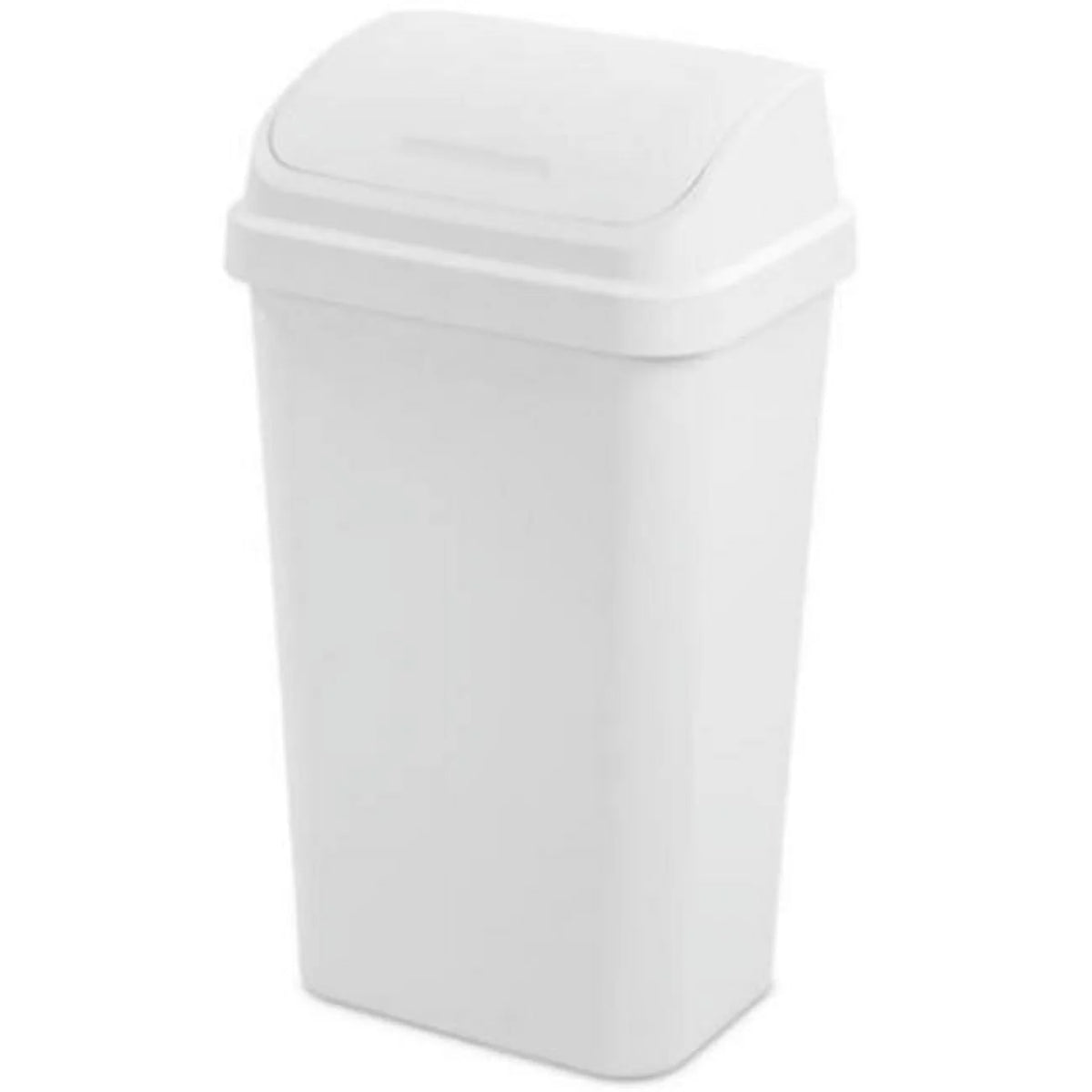13 Gallon Black Plastic Swing Top Trash Can L2416