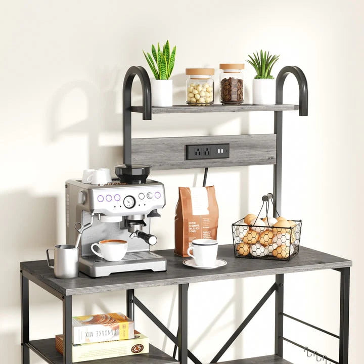 6 Tier Kitchen Bakers Rack with Power Outlet P2319