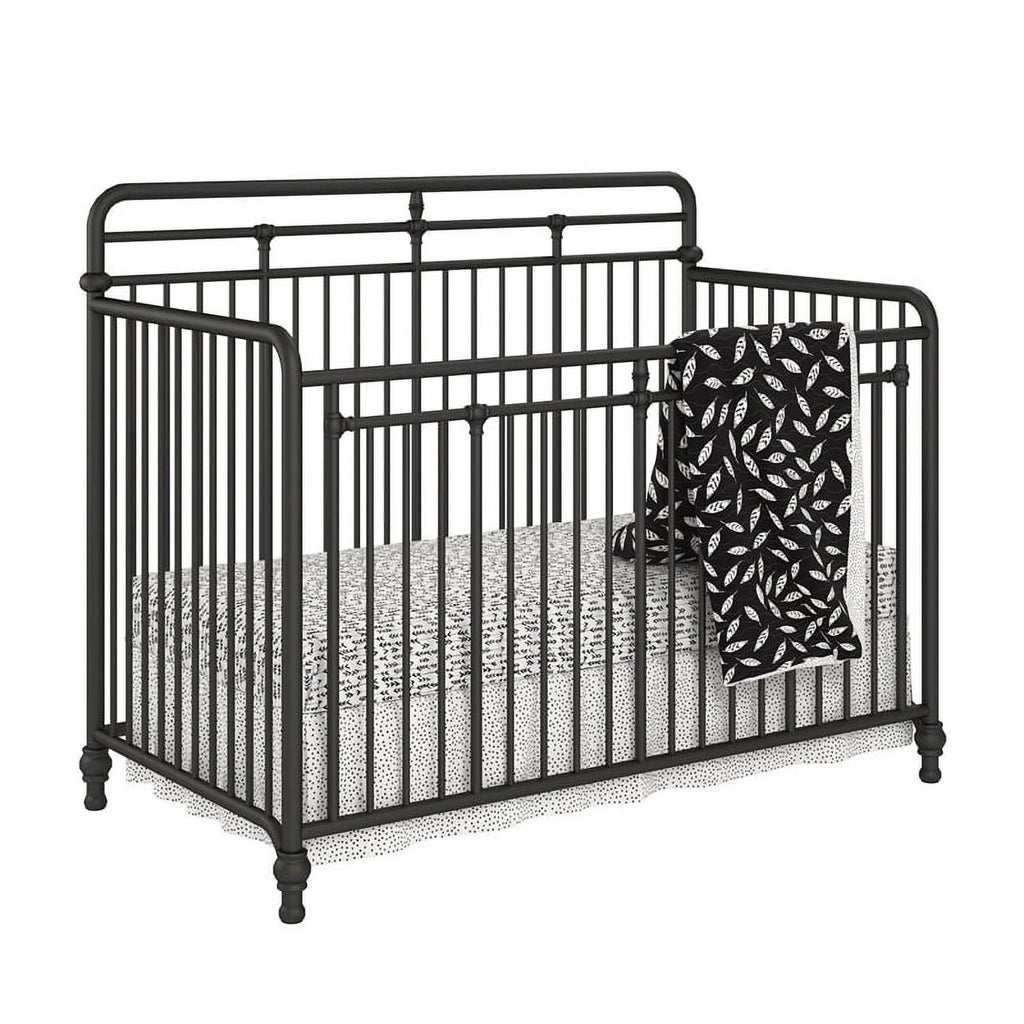 Black Metal 3 in 1 Convertible Crib M395