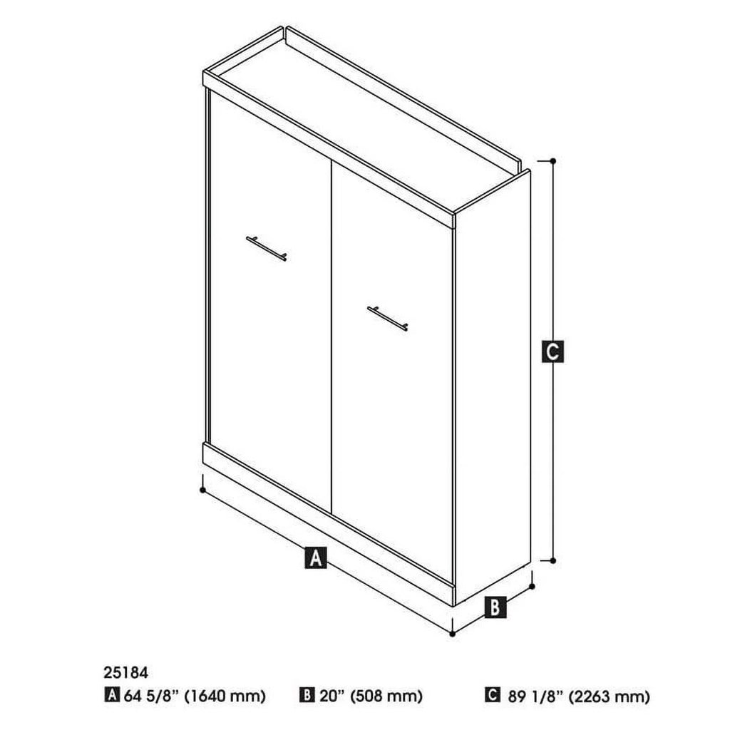 White Queen Wall Bed R790945