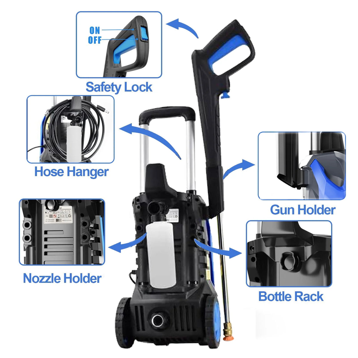 3500 PSI 2.5 GPM Electric Pressure Washer with Foam Cannon H785724