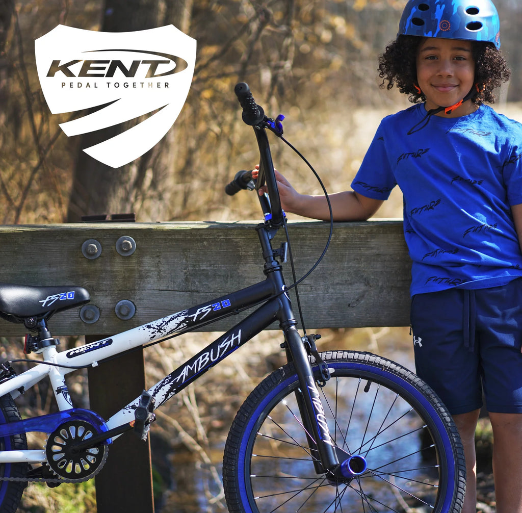 20 Boy's BMX Child Bike Black/Blue D289081