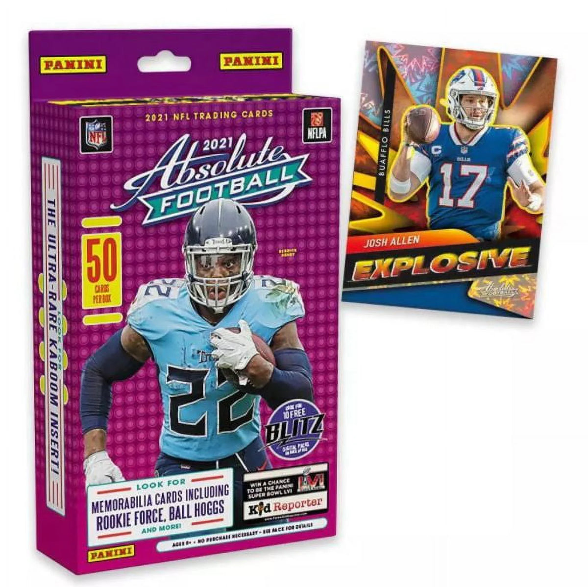 NFL Absolute Football Trading Card Hanger Box 50 Cards M7058