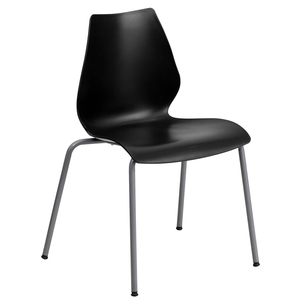 Black Stack Chair with Lumbar Support N5654