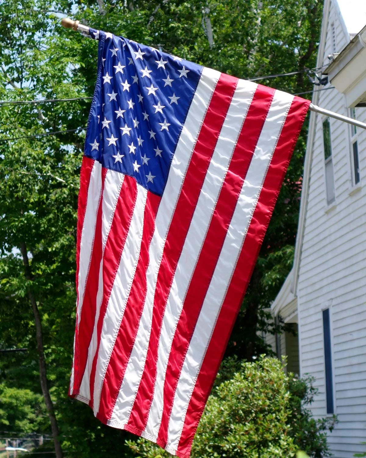 10x15 FT Nylon American Flag with Embroidered Stars R702268