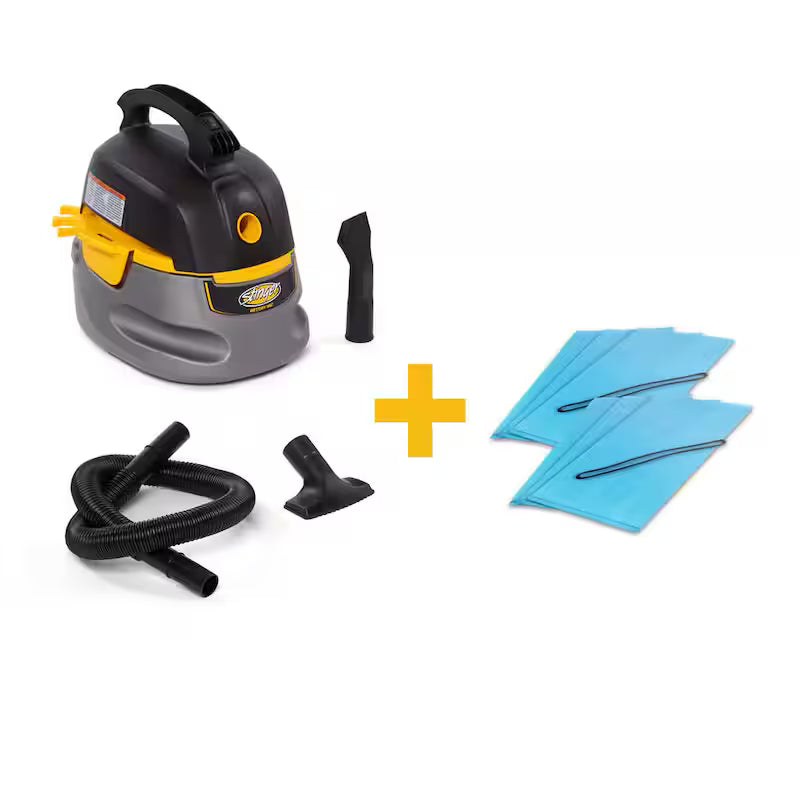 2.5 Gallon Compact Wet/Dry Shop Vacuum with Hose Y9947