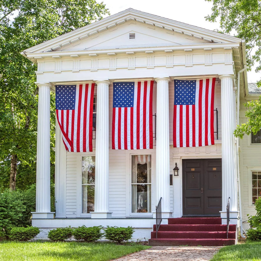 10x15 FT Nylon American Flag with Embroidered Stars R702268