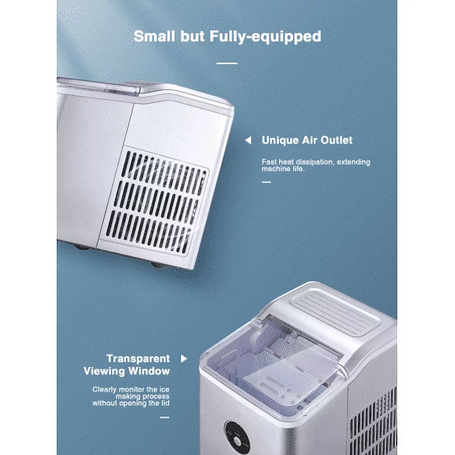 Countertop Ice Maker 28 lbs 2L with Scoop and Basket D79041