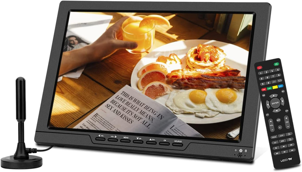 13.3 Inch Portable TV with ATSC Digital TV, Rechargeable Battery, HDMI Input Y5867