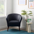 Black Faux Leather Club Chair T62382