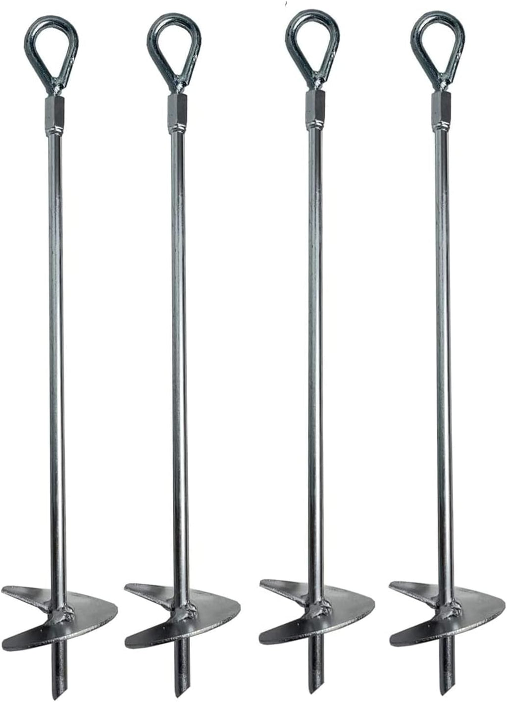 Black 18 Inches Ground Anchor 12 Pack H557