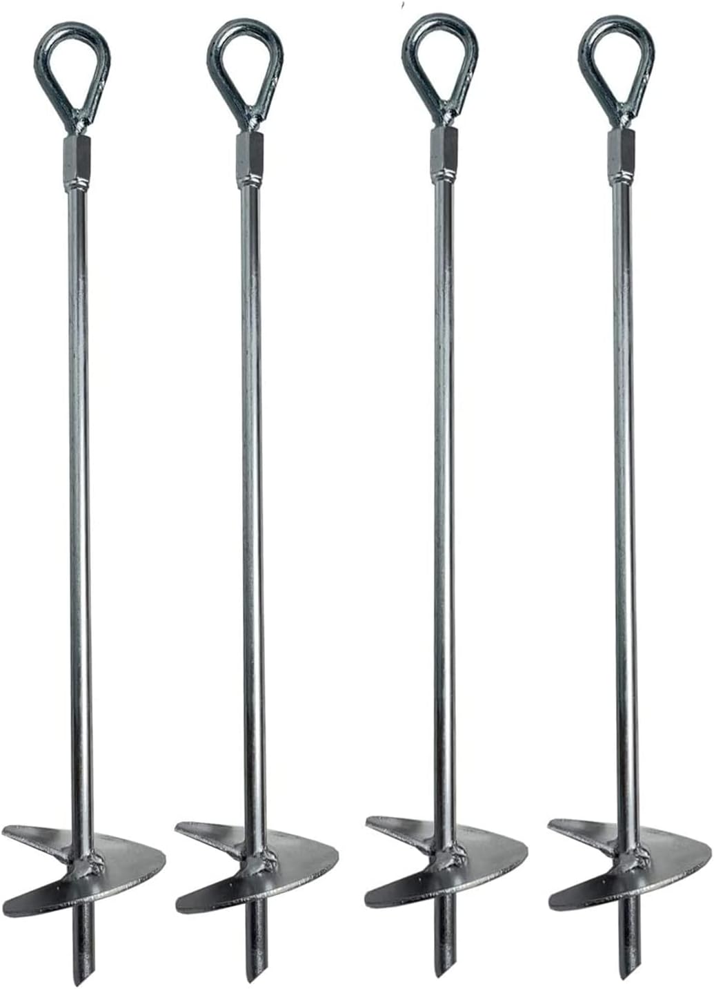 Black 18 Inches Ground Anchor 12 Pack H557