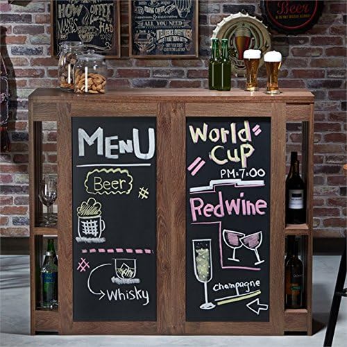 Contemporary Wood Bar Cabinet in Distressed Walnut A31788