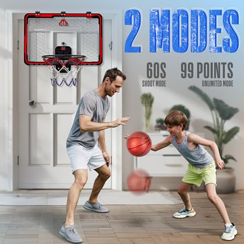 Indoor Basketball Hoop with LED Light and Scoreboard V84996