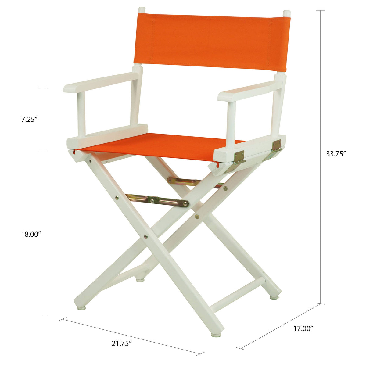 Director's Chair White Frame Gold Canvas Q18874