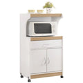 White Microwave Kitchen Cart E204