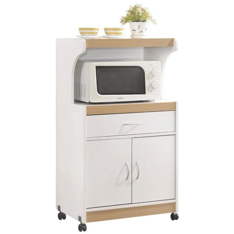 White Microwave Kitchen Cart E204