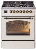 30 Dual Fuel Propane Gas Range Antique White S38624
