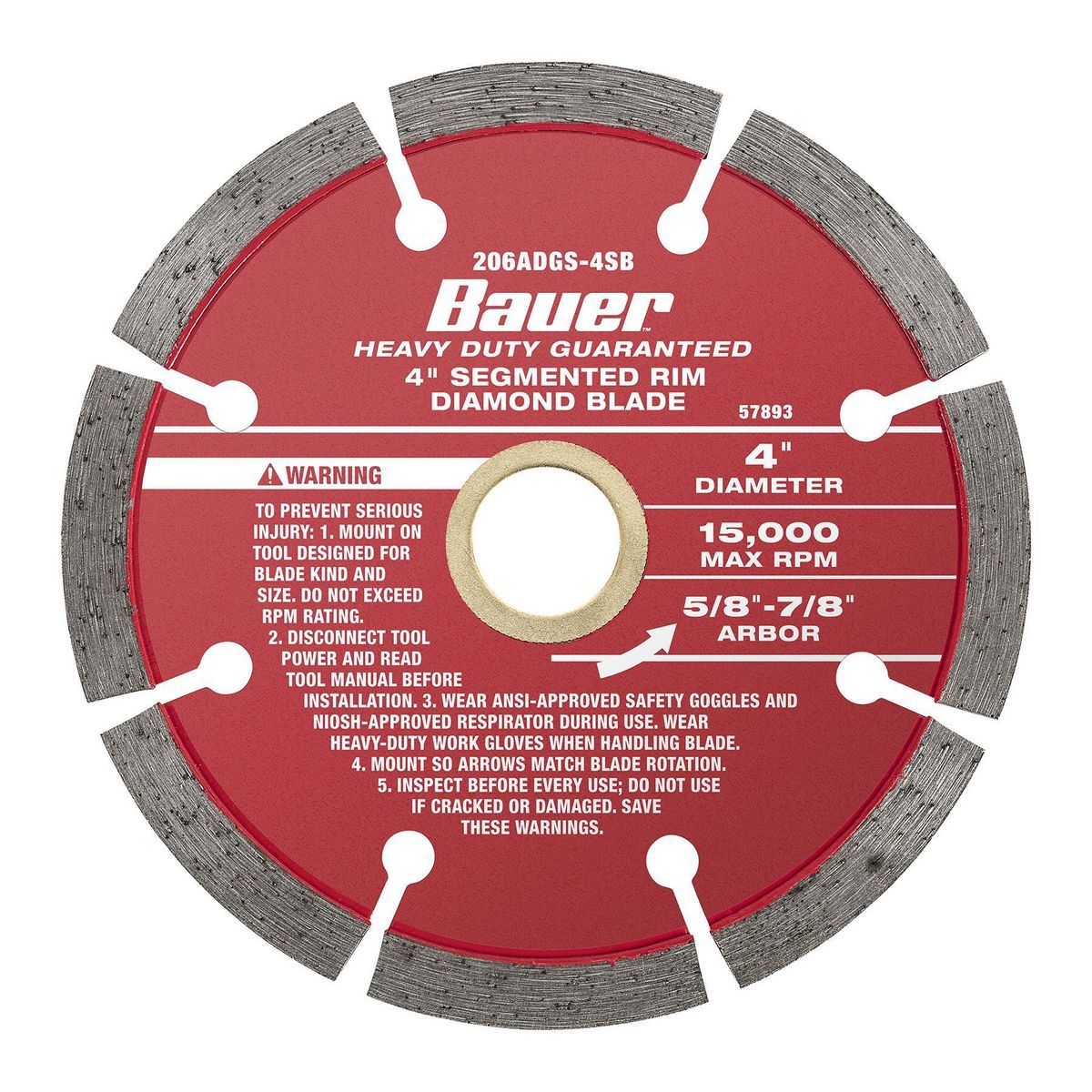 4 in. Segmented Rim Diamond Saw Blade J50195