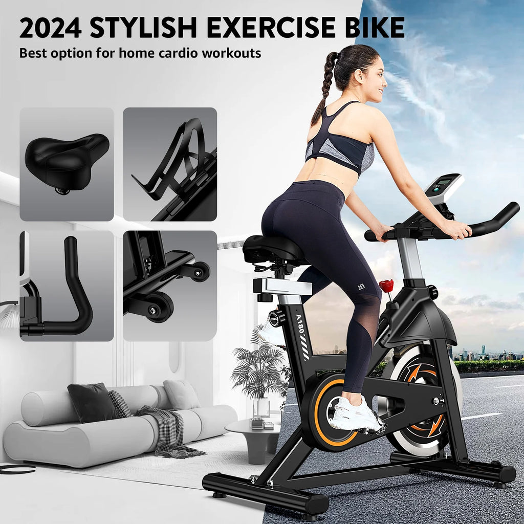 Indoor Cycling Exercise Bike 35 Lbs Flywheel N687