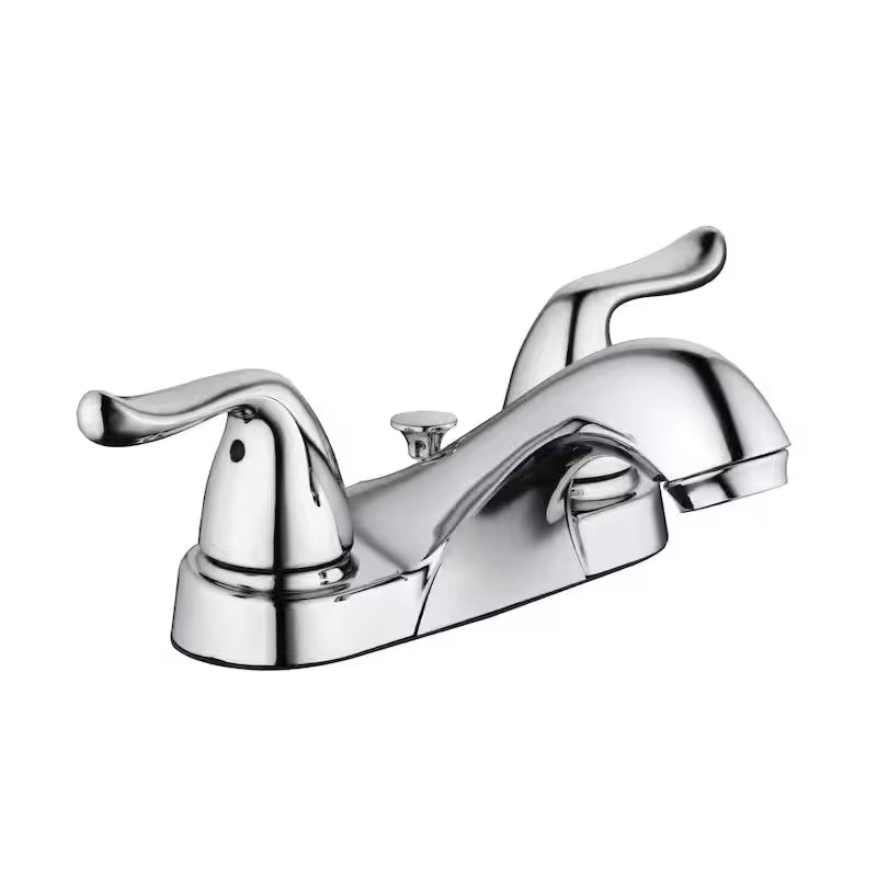 4 in. Centerset Double-Handle Low-Arc Bathroom Faucet in Polished Chrome K2871