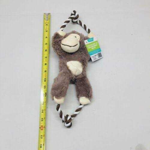 Monkey Plush Rope Squeaky Dog Toy B310630