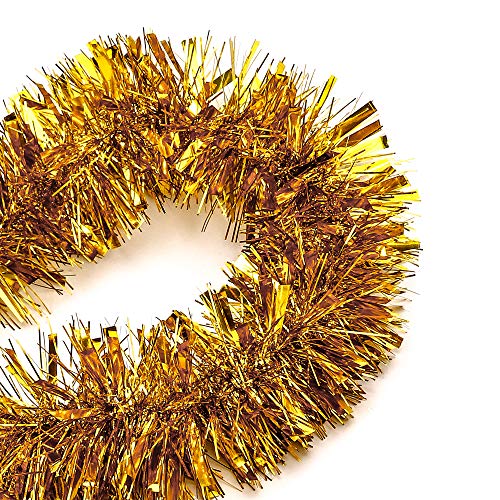 25 ft Silver & White Tinsel Twist Garland V390