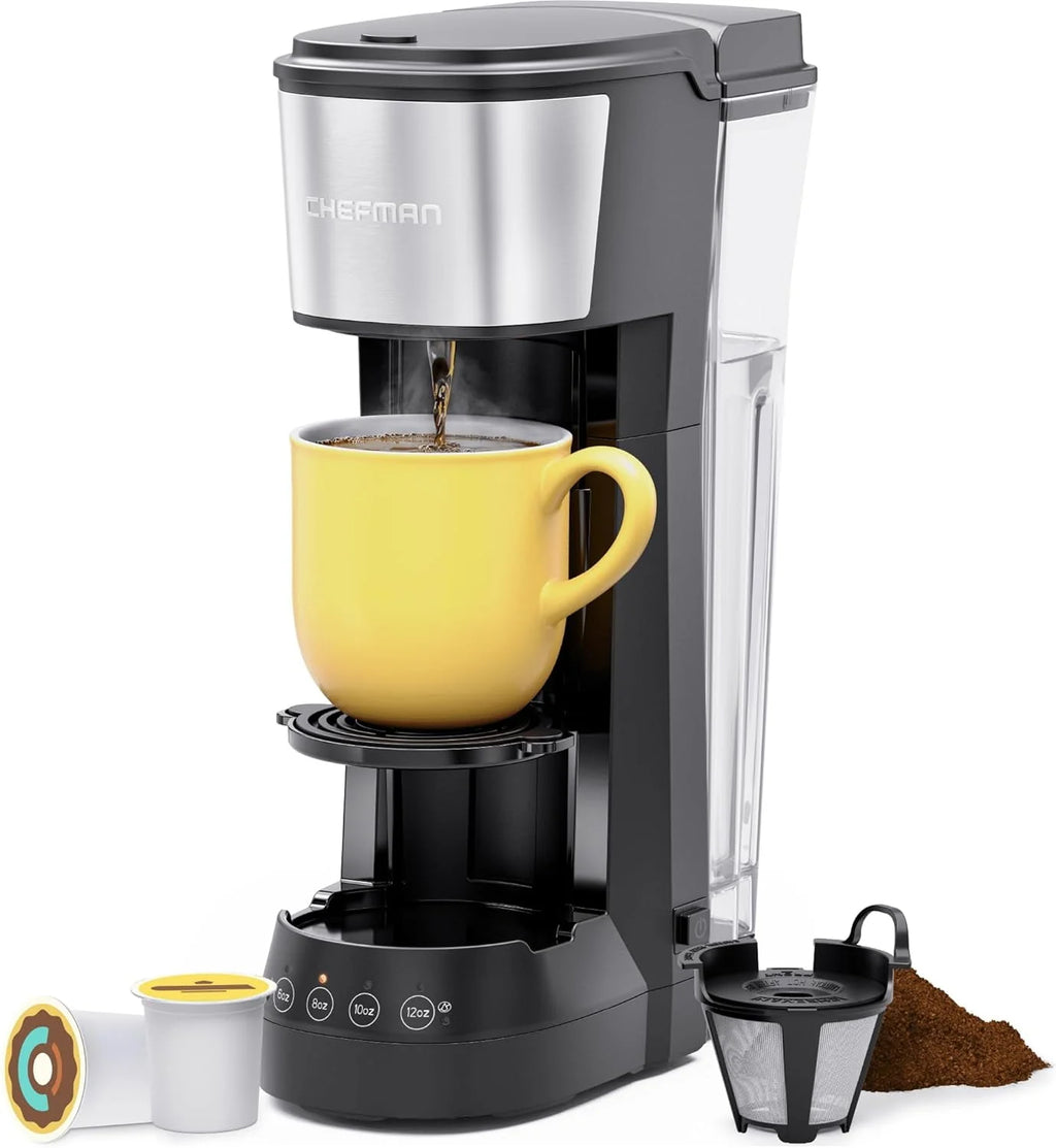 Single Serve Coffee Maker with Reusable Filter, Black K823920