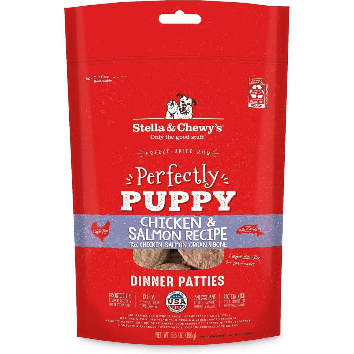 Freeze-Dried Raw Dog Food Salmon Patties J1205
