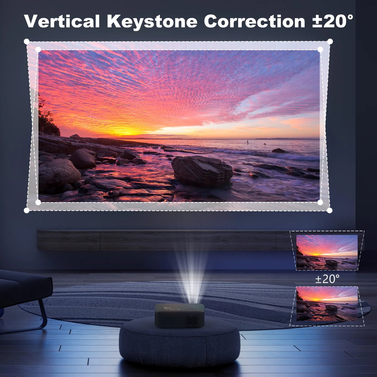 5G WiFi Bluetooth Native 1080P LCD Projector B386