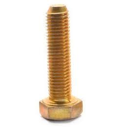 9/16 inch-12 x 5 1/2 inch Grade 8 Hex Cap Screw Yellow Zinc Plated Pk 10 F37512