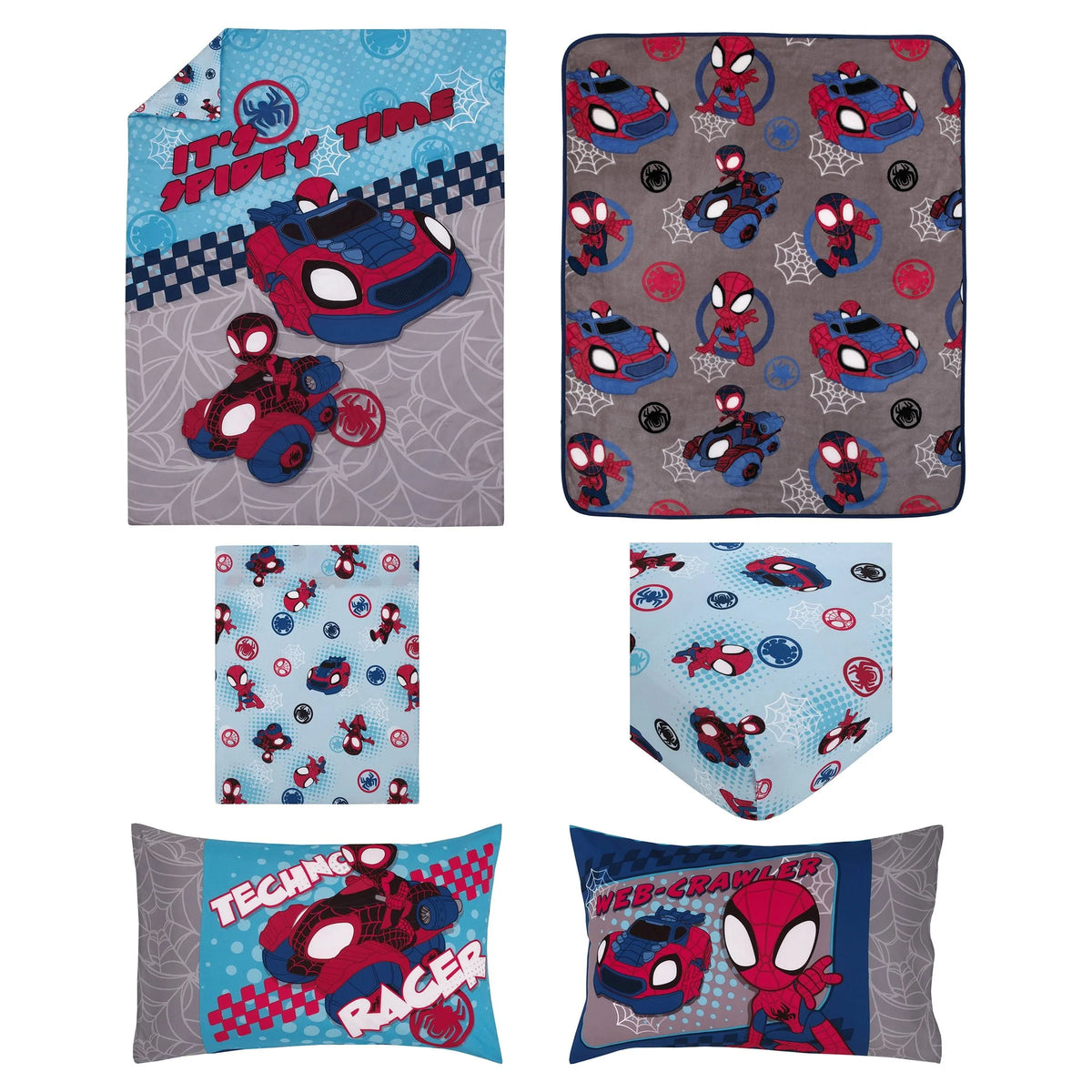 Blue 5pc Toddler Bedding & Blanket Bundle K912041
