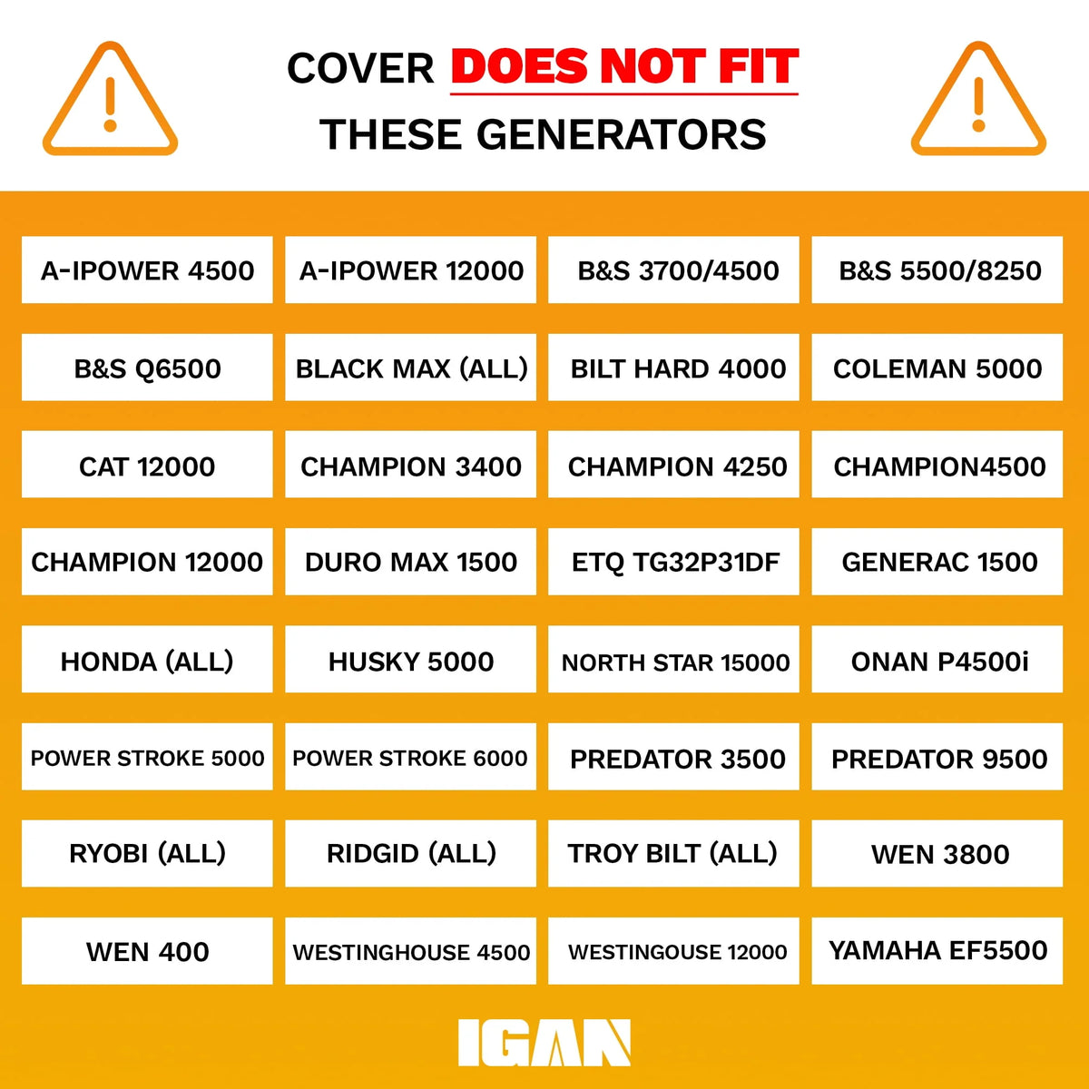 Waterproof Portable Generator Cover Black C969