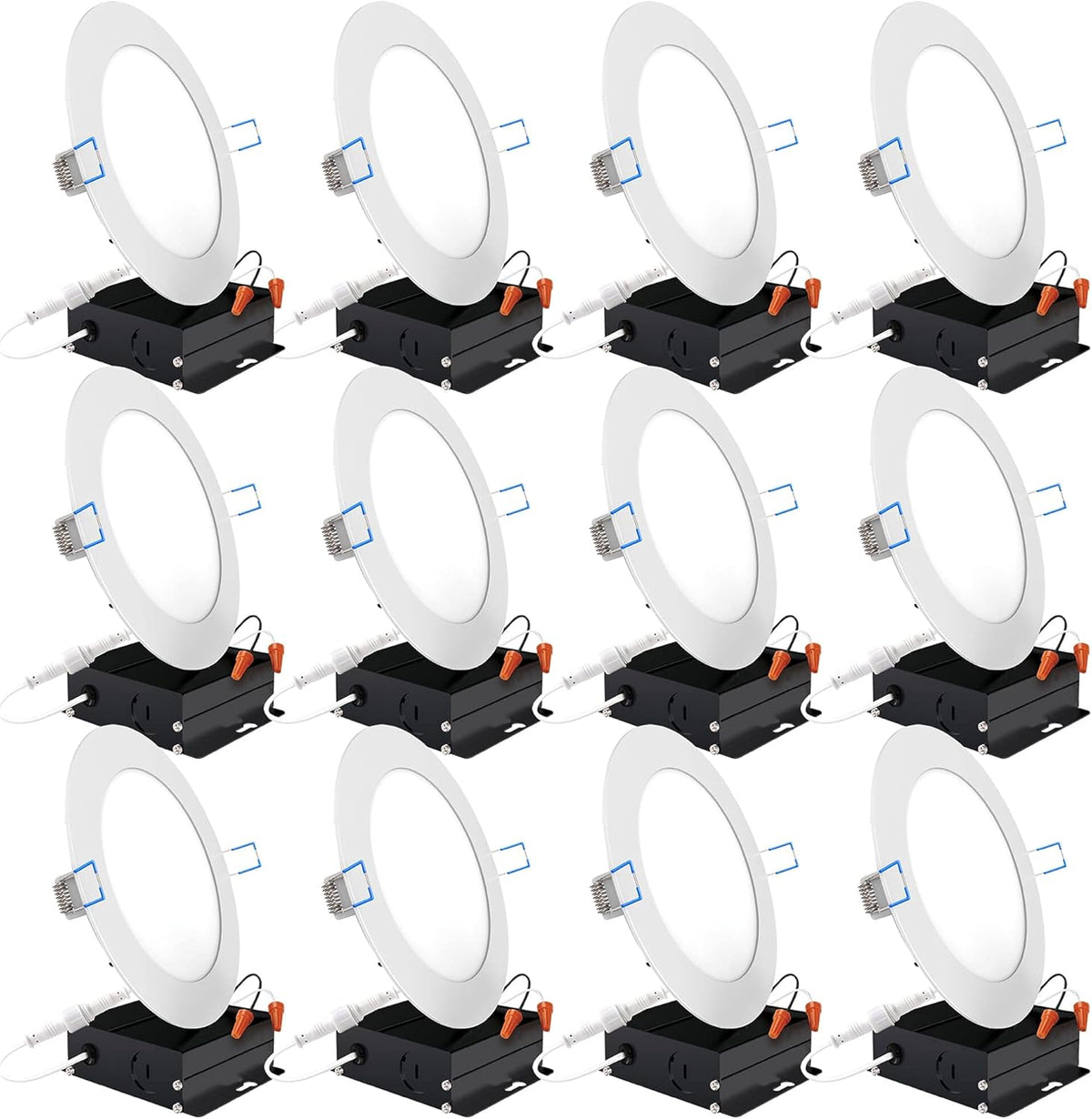 12 Pack 4 Inch Ultra Thin LED Recessed Ceiling Lights A703